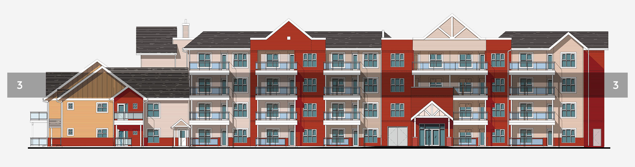 Southwoods Court North Floor 3 Elevation