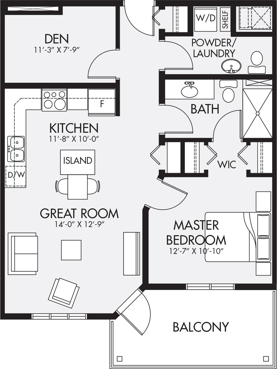 Southwoods Court North Suite 208 Floor Plan
