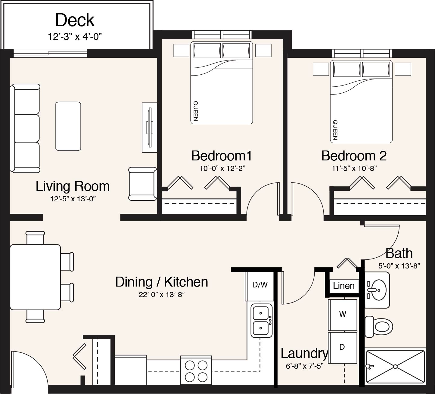 Tamarack Place Suite 203 Floor Plan