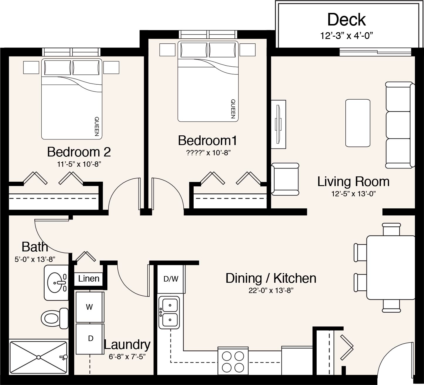 Tamarack Place Suite 213 Floor Plan