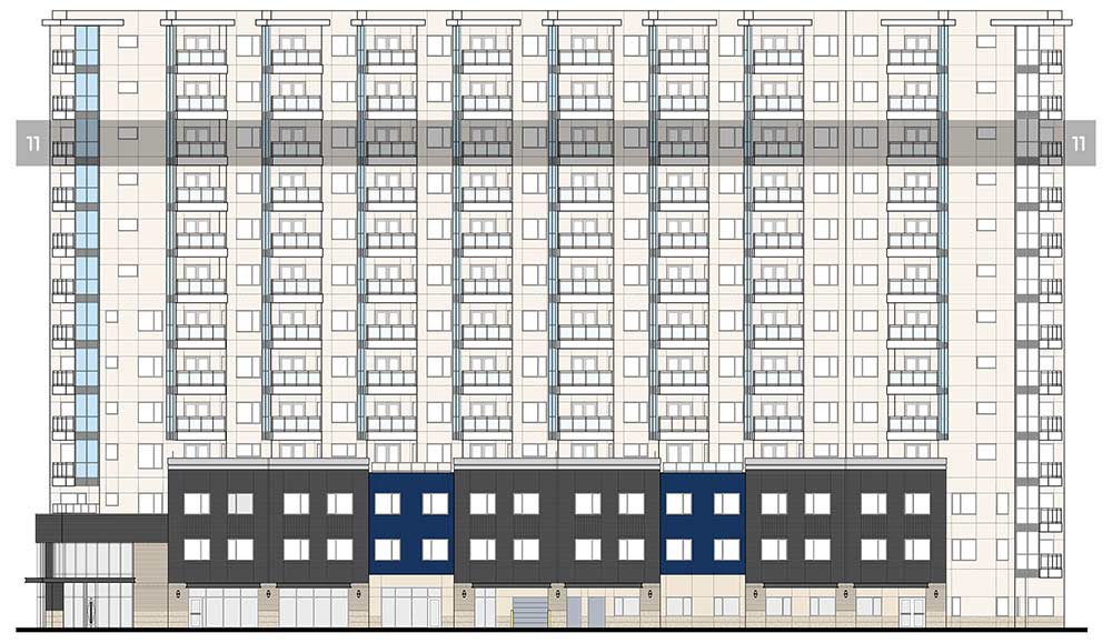 Village at Westmount Floor 11 Front Elevation
