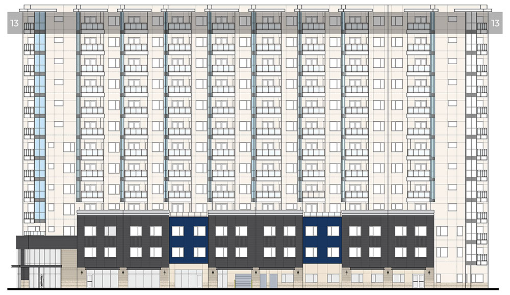 Village at Westmount Floor 13 Front Elevation