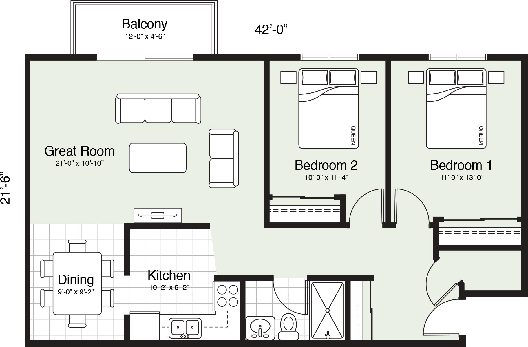 Wedgewood Arms Suite 302 Floor Plan