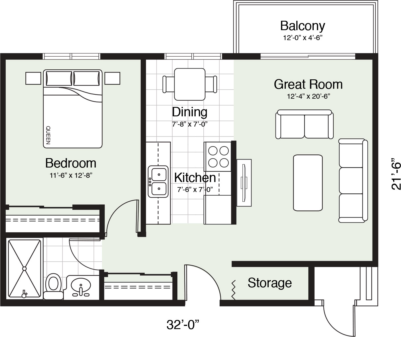 Wedgewood Arms Suite 403 Floor Plan
